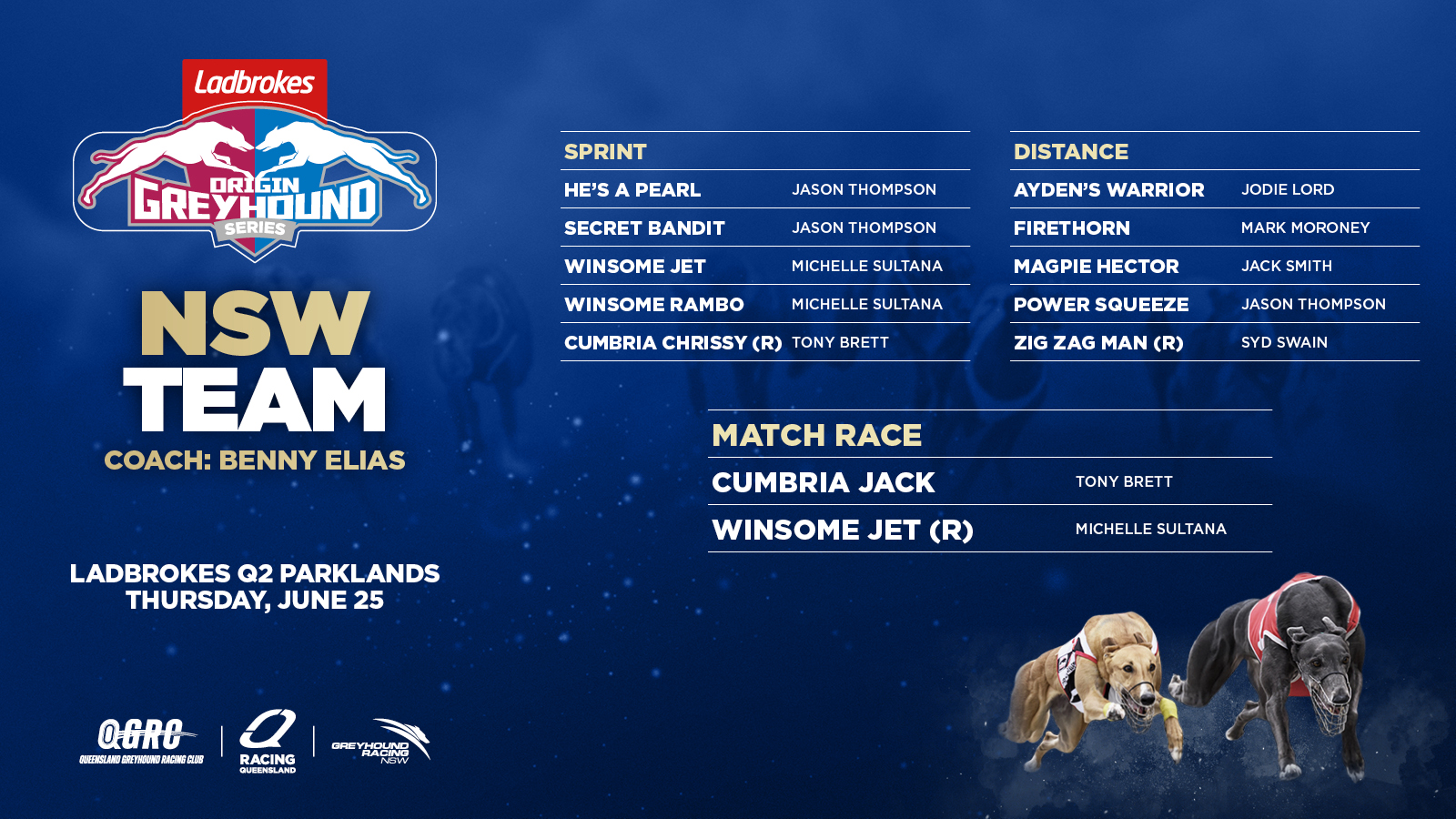 2026 Origin Team Greyhounds NSW 2026 Origin Team Greyhounds NSW